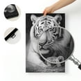 thumbnail image 6 of WFSposter Black and White Tiger Canvas Wall Art Tiger Mom with Cub Picture Wild Animal Painting Modern Artwork for Home Decor, 6 of 7