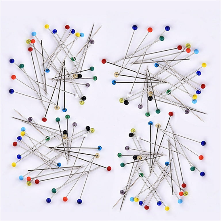 Happon Sewing Pins Pack of 250 with 3mm Multicolor Glass Heads, 1.5 inch  Straight Pins with Sharp Pointed Tip for Sewing, Dressmaking, Quilting &  DIY