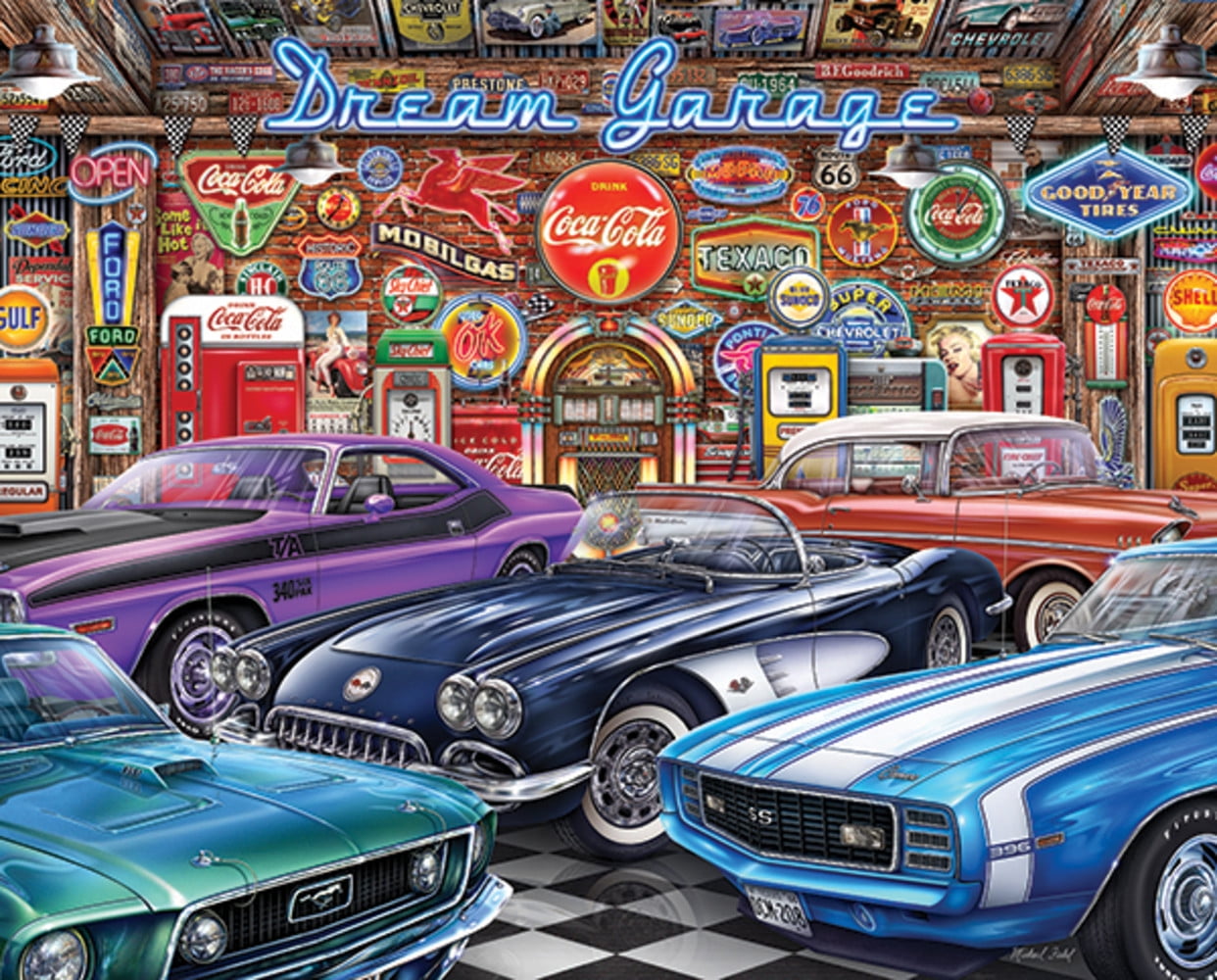Springbok Puzzles Dream Garage 1000 Piece Jigsaw Puzzle Large 24 