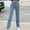Blue, variant on Black*Friday Clearance under $5 GaThRRgYP Womens Pants Casual Jeans,Women's Loose Casual Jeans Fashion High-Waist Straight Trousers