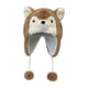 thumbnail image 5 of Gorro de husky con orejeras, resistente al viento, gorro de juguete divertido y cálido con forma de animal de dibujos animados Marrón, 5 of 9