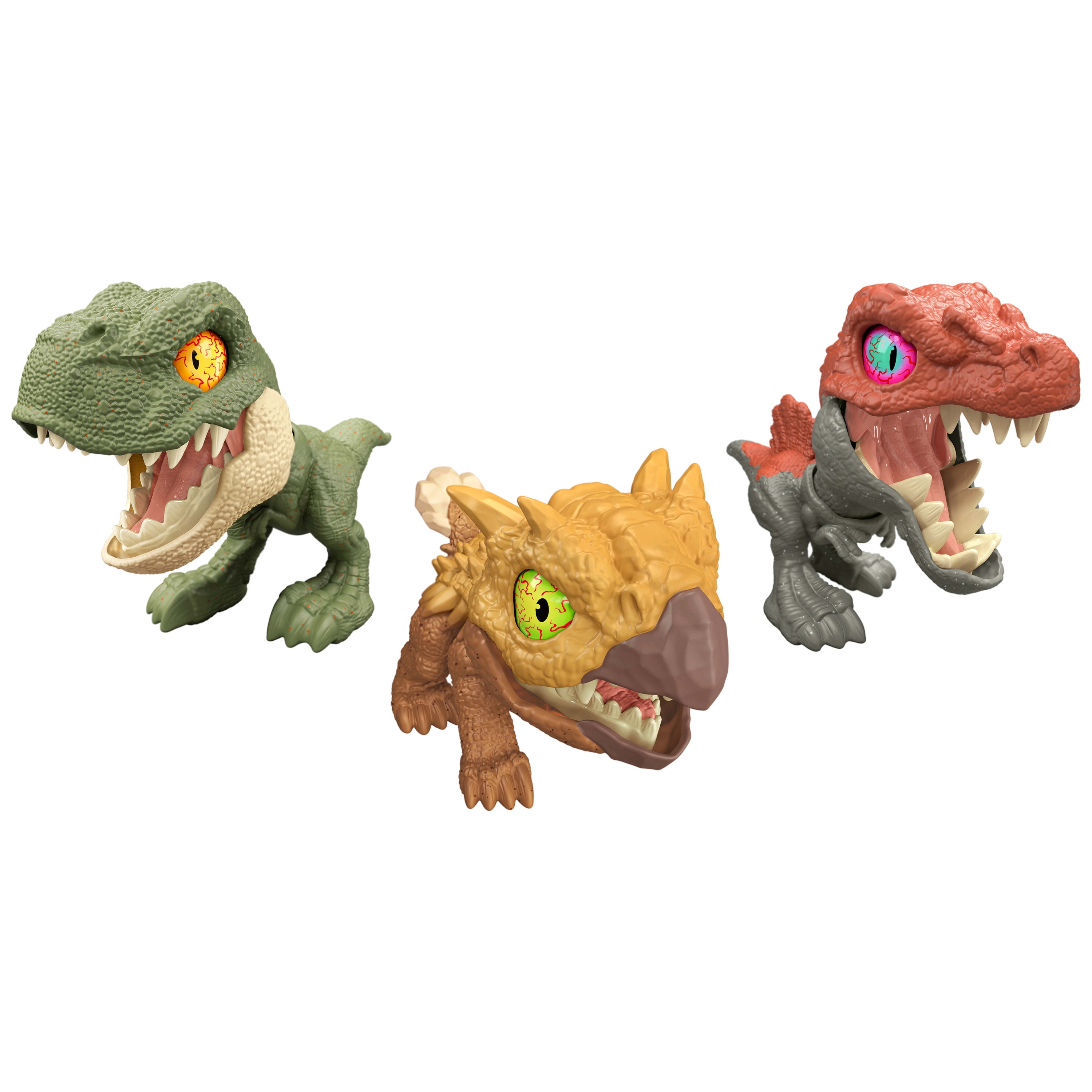 Jurassic World Mighty Little Biters Dinosaur Toy with Bite Action, Eye Change