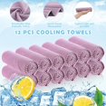 thumbnail image 3 of 12 Pack 32 x 12 in Cooling Towels Bulk for Neck and Face Microfiber Ice Towel Sweat Towels Breathable Soft Chilly Towel Portable Cool Neck Rags for Yoga Sport Gym Workout Fitness, 3 of 6