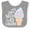 Heather and White, variant on Inktastic All You Need is Ice Cream with Ice Cream Cone Boys or Girls Baby Bib