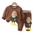 thumbnail image 4 of LNMQLPDBS Infant Boy Christmas Outfit Kids Romper Baby Girl Onesies 3-6 Months Long Sleeve Onesies Boy 18 Mos Girl Clothes 8 Year Old Boy Clothes, Coffee 12-18 Months, 4 of 9