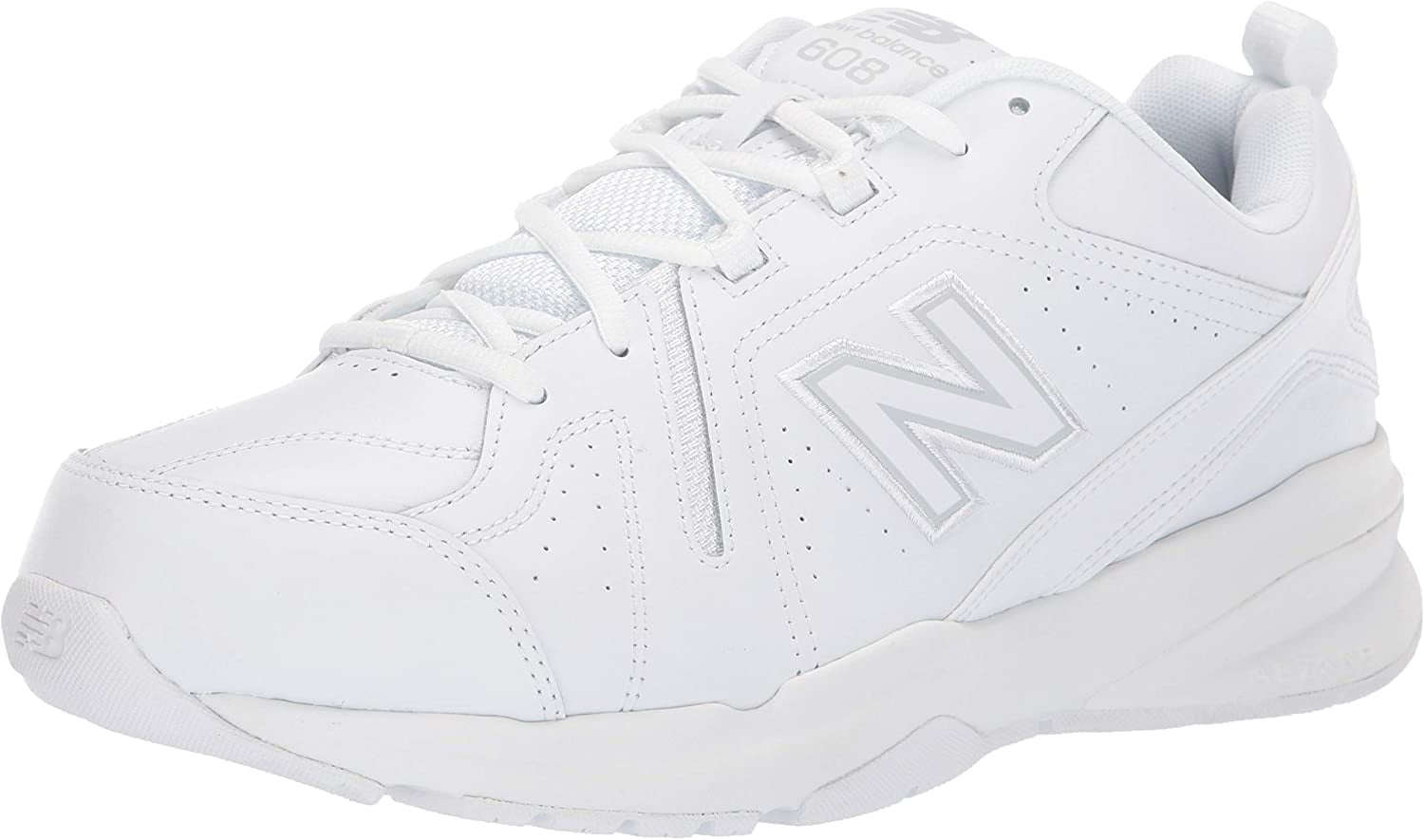 New Balance Men's 608 V5 Casual Comfort Cross Trainer, White/White, 9.5 ...