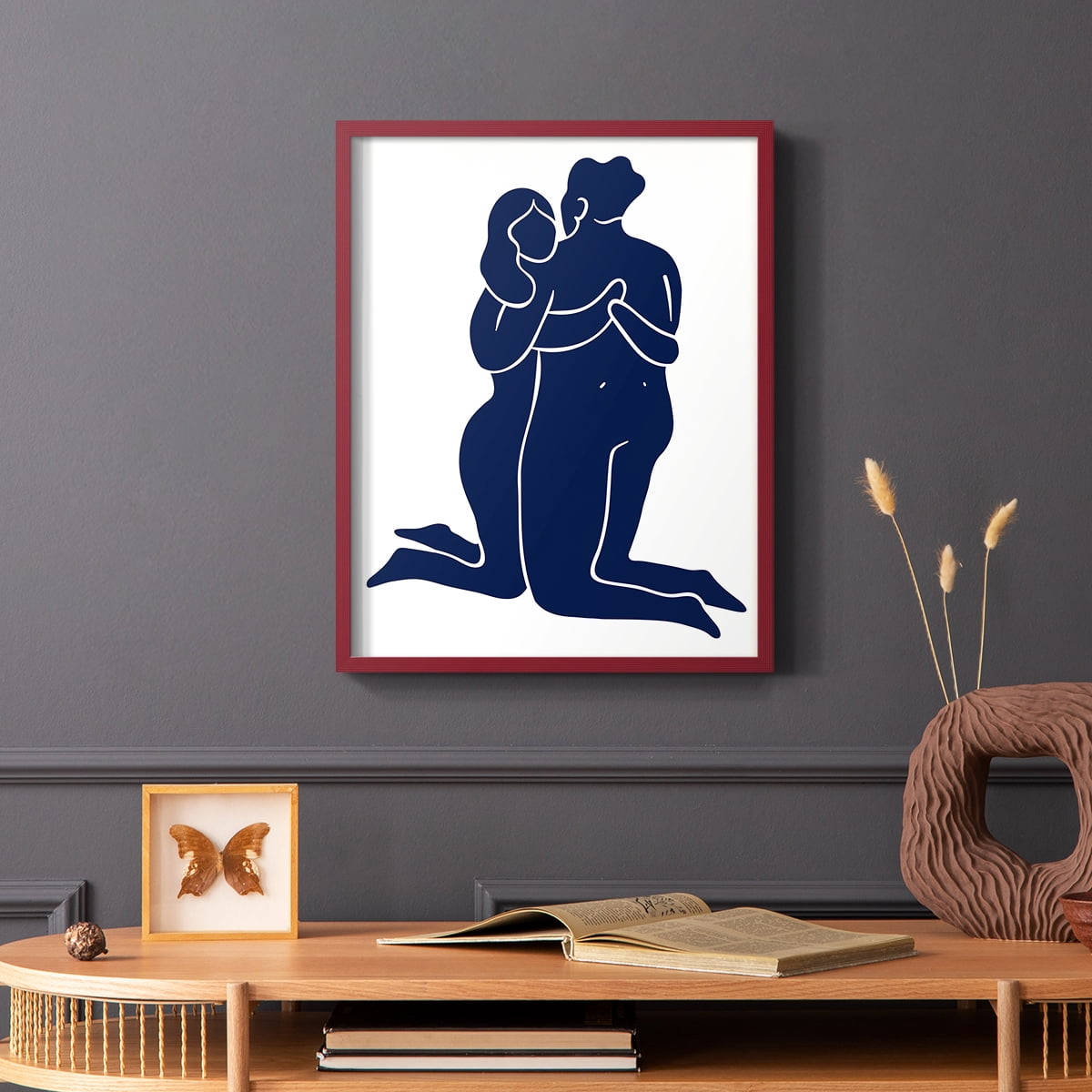 Matisse CIV Framed Print in Red Solid Wood 8 x 10 Framed Print