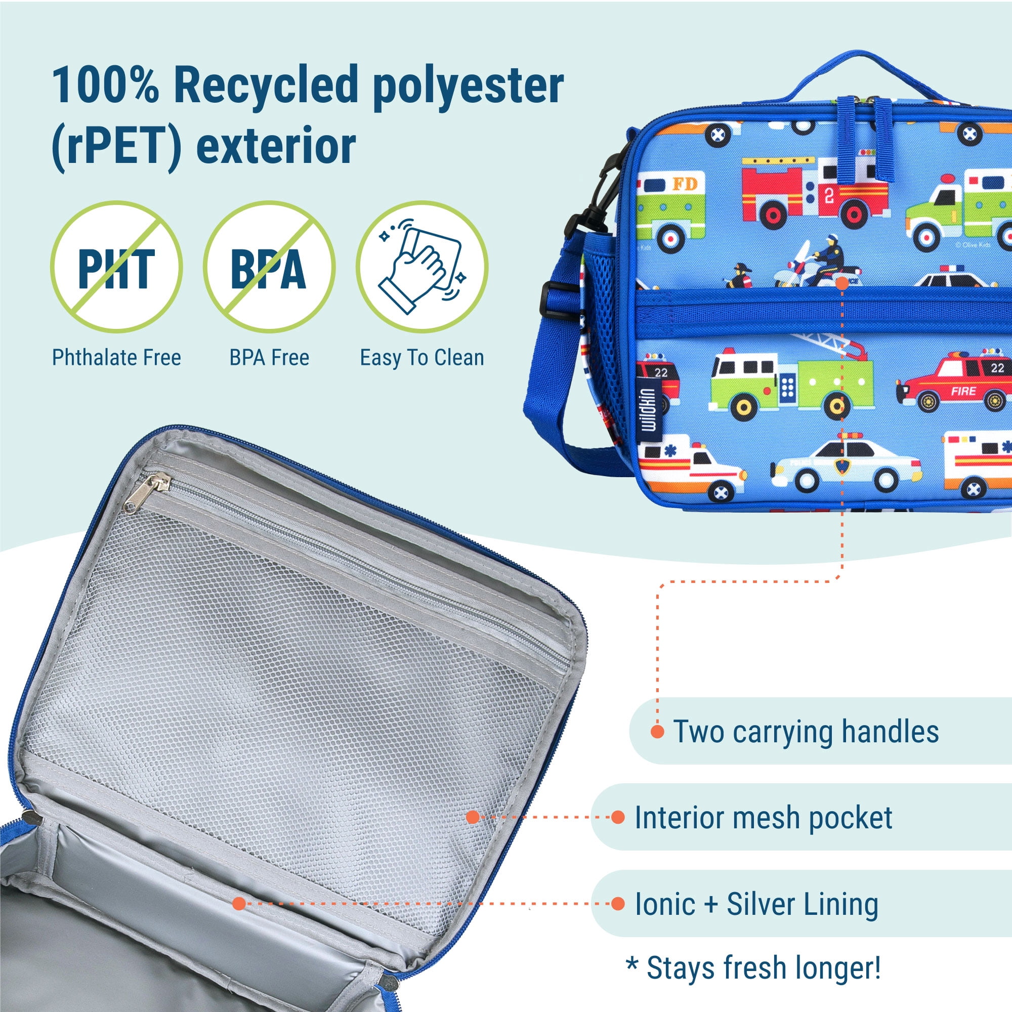 Wildkin Kids Heroes Eco Lunch Box