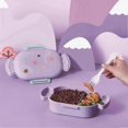 thumbnail image 5 of Food Grade PP Material Lunch Box with 2 Grids Candy Shape Easy Clean Cartoon Design School Supply City No Odor Bento Box, 5 of 5