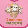 thumbnail image 4 of Inktastic Sloth I Love My Big Sister Boys or Girls Baby Bib, 4 of 4