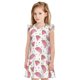thumbnail image 1 of Balery Watermelon Camisón de princesa para niñas, pijama de algodón con mangas abullonadas, suave y bonito.-Small, 1 of 6