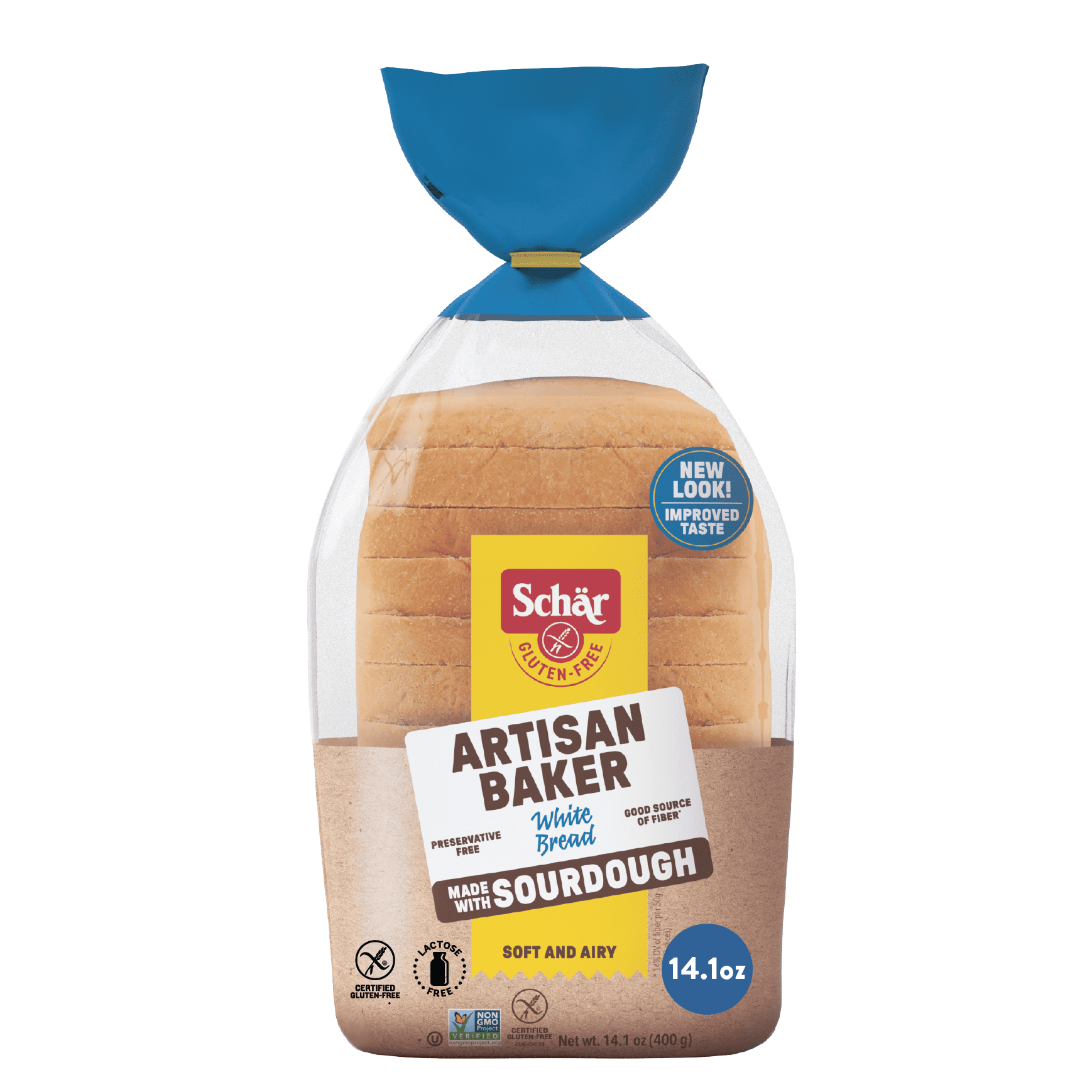(8 pack) Schar Artisan Baker White Gluten Free Bread, Fresh, 14.1 oz