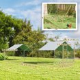 thumbnail image 3 of PawHut Chicken Run, Large Metal Chicken Coop w/ Cover, for 24-30 Chickens, 3 of 10