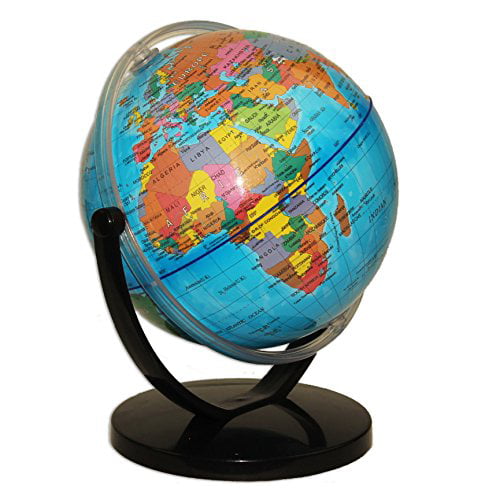 Office & School Desktop Stand Political World Globe 9... Easy Rotating Swivel 
