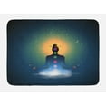 thumbnail image 1 of Yoga Bath Mat, Meditating Silhouette Sitting in Lotus Position Colorful Chakras Trance Mood Happiness, Non-Slip Plush Mat Bathroom Kitchen Laundry Room Decor, 29.5 X 17.5 Inches, Multicolor, Ambesonne, 1 of 2