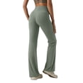 thumbnail image 2 of UOCUFY Women's Yoga Pants with Pockets Flare Leggings High Waist Yoga Dress Pants Tall Bootcut Casual Work (Grey,XL), 2 of 8