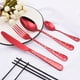 thumbnail image 2 of 1 set Subido de vajilla de acero inoxidable Cuchara de tenedor Cutter Set Cutterware (rojo), 2 of 5