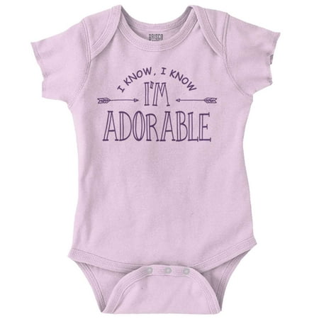 

Brisco Brands I Know Im Adorable Charming Unisex Baby Bodysuits