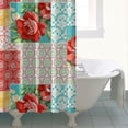 thumbnail image 4 of Pioneer Flower Floral Print Pattern Shower Curtain 72"x72" ,Bathroom Decorative Shower Curtains Set with 12 Hooks,Modern Waterproof Washable Shower Curtain, 4 of 6