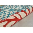 thumbnail image 4 of Nourison Tropical Oasis Indoor/Outdoor Modern Floral Green 5'3" x ROUND Area Rug, (5' Round), 4 of 4