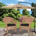 thumbnail image 3 of Jeco Wicker Rocker Chair in Honey with Black Cushion (Set of 2), 3 of 9