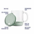 thumbnail image 3 of Ello Nova Shine 12oz Glass Mug with Lid, Sage, 3 of 7
