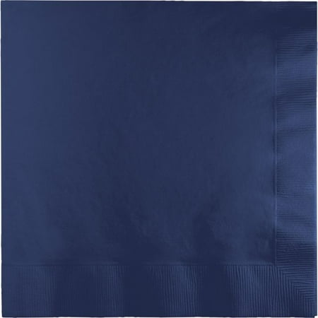 Touch of Color Dinner Napkins, 3-Ply, 1/4 Fold, Navy, 25 Ct