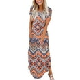 JTZGDY Summer Dresses for Women 2025 Casual Floral Print Short Sleeve