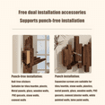 thumbnail image 5 of Wall Mounted Coat Rack, Dark Walnut Wood Wall Hanger, 4 Piano Key Hooks, Folding Wall Hook For Hanging Clothes, Hats For Entrance Closet Sturdy Hanger Easy Installation, 5 of 10