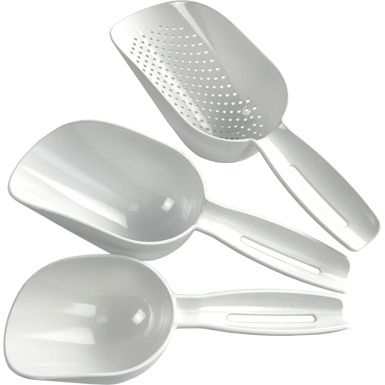 Mainstays 3 Piece Scoop Set Food Grade Polypropylene, Nesting Ice