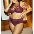 thumbnail image 5 of Elomi Sachi Banded Plunge Underwire Bra (4350),32HH,Cabernet, 5 of 6