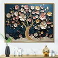 thumbnail image 2 of Designart "Golden Orchid Tree Garden with Pink and Blue Branches V" Extra Large Landscapes Framed Wall Art - Country Gold Tree Hallway Framed Wall Art Decor, 2 of 7