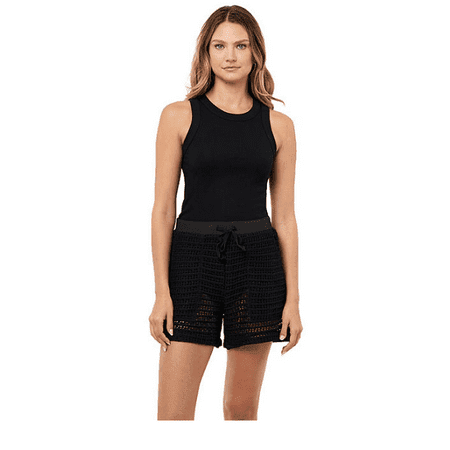 Edited By Remi Bader Women's Crochet Short Size Small Black