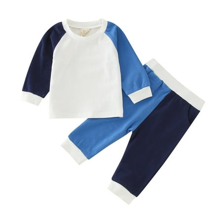

CNGELG Toddler Girls Boys Winter Long Sleeve Tops Pants 2PCS Outfits Clothes Set For Babys Clothes Underwear Set