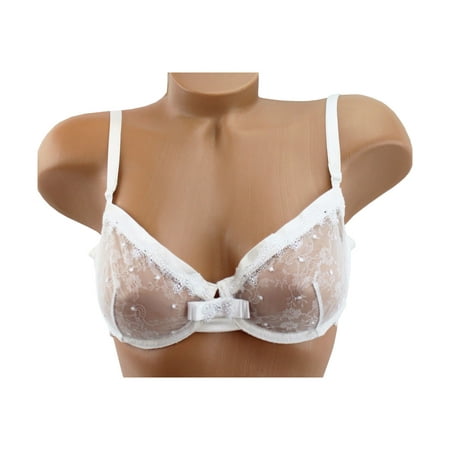 bra unlined underwire mesh victoria secret 34b satin designer