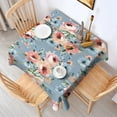 thumbnail image 2 of Pioneer Flower Floral Print Pattern Square Tablecloth,Waterproof Square Table Cover,Wipeable Spillproof Washable Table Cover for Home Kitchen Party Decor 52"x52"(132x132cm), 2 of 6
