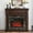 Brown, variant on Electric Fireplace Mantel in 23" Insert & Adjust Flame Adjustable Temperature & Timer Compact Design - Stylish Heating Solution For Small Spaces
