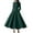 Green, variant on ZANZEA Women Vintage O-Neck Back Zipper Long Sleeve Pleated Dresses