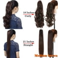 thumbnail image 3 of Sego Long Thick Claw Ponytail Hair Extension Synthetic Curly Real Hair Piece Big Wave Clip in Hair Extensions For Women, 3 of 10
