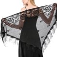 thumbnail image 1 of Stylish Triangle Shawl Scarf Perfect for Weddings and Formal Gatherings, 1 of 2