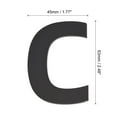 thumbnail image 2 of Unique Bargains 2.48 Inch 3D Self-Adhesive House Letter C for Hotel Mailbox Address, Matte Black, 2 of 5