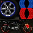 thumbnail image 1 of 1SET 16 Strips Motorcycle Car Sticker Auto Wheel Tire Reflective Rim Tape Vinyl FilmBlue He Qiyong unisex, 1 of 1