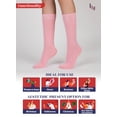 thumbnail image 5 of Hugh Ugoli Women's Lightweight Soft Thin Bamboo Crew Dress Socks Business Casual, 3 Pairs, Fuchsia/White/Pink, Shoe Size: 9-12, 5 of 5