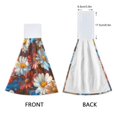 thumbnail image 3 of Yayeee Kitchen Hanging Hand Towels Set of 2 with Loop Bathroom Absorbent Tie Towel, Vibrant Floral, 3 of 7