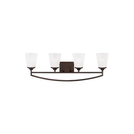 - Sea Gull Lighting Hanford 4 Light Wall/ Bath, Burnt Sienna - 4424504EN3-710
