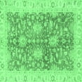 thumbnail image 1 of Ahgly Company Indoor Square Abstract Emerald Green Modern Area Rugs, 7' Square, 1 of 4