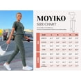 thumbnail image 7 of MOYIKO Two Piece Lounge Sets for Women Summer Outfits Crew Neck Short Sleeve Tops Long Pants Matching Sets Travel Vacation Trendy Clothes, 7 of 7