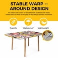 thumbnail image 4 of Abstract Art Table Cloths for 6 Foot Rectangle Tables, Pink Yellow Collage Art Torn Paper Pieces Patio Waterproof Elastic Fitted Tablecloths, Washable Rectangular Table Cover for Camping, 4 of 8