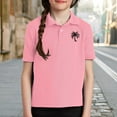 thumbnail image 2 of XXWXYD Girls Boys Sports Tennis 𝐏𝐨𝐥𝐨 Shirts, Kids School Uniform Quick-Dry Tops, Cute Tropical Button Shirt Summer Hawaian Style Comfort Fit, 2 of 8