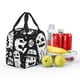thumbnail image 5 of Easygdp Black White Spooky Ghosts Bolsa Térmica Premium - Tela Oxford Impermeable, Gran Capacidad, Bolsillo Frontal, Unisex para Trabajo, Escuela, Actividades al Aire Libre y Picnics, 5 of 8